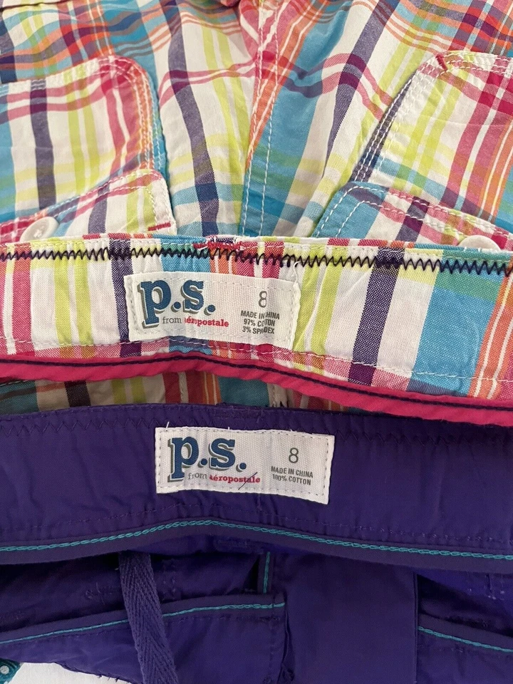 P.S. Шорты детские Aeropostale, 2 пары, для девочек размер 8 - Изображение 3 из 4