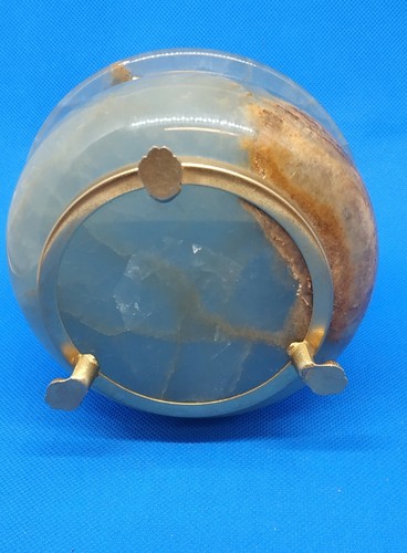 Scatola cofanetto porta gioie in marmo onice verde vintage - Foto 7 di 7
