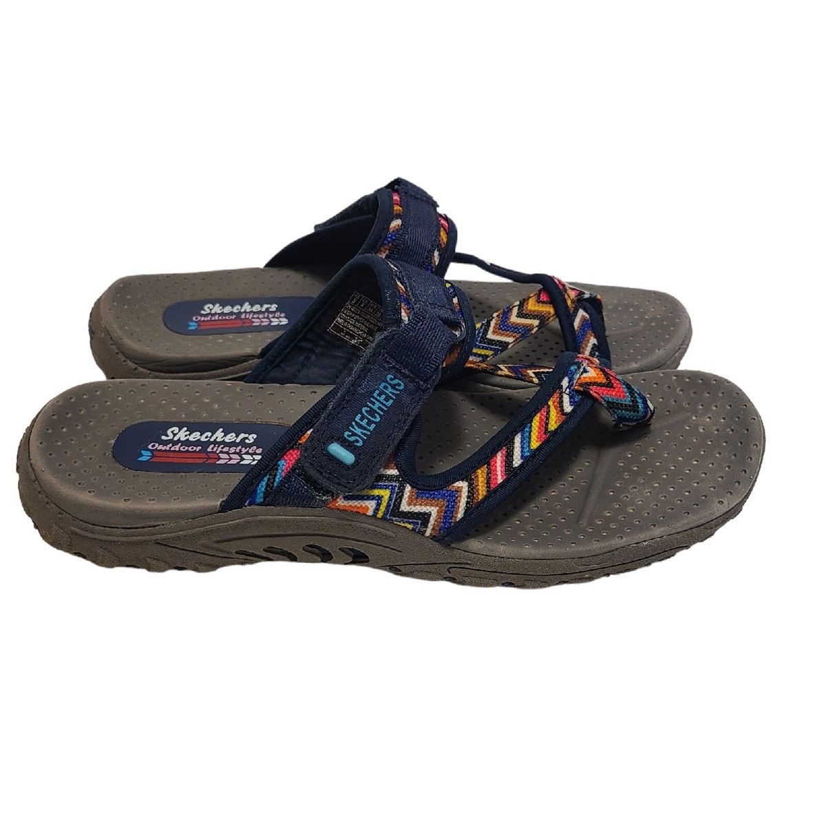 Skechers Outdoor Lifestyle Reggae Zig Swag Flip-Flop Sandals Navy