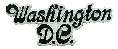 Washington D.C. Black Script Fridge Magnet