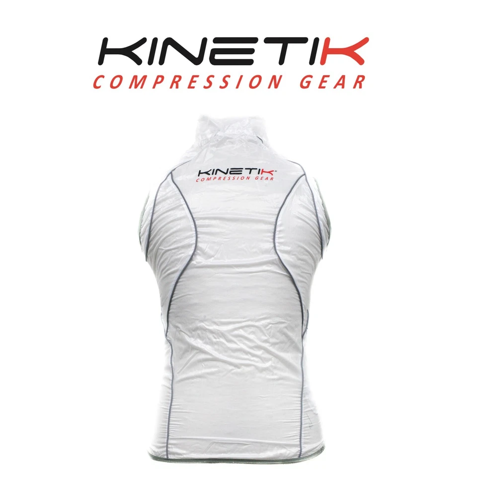 Kinetik Compression Gear Super Light Sleeveless White Jacket Unisex Size Small - Image 3 of 4