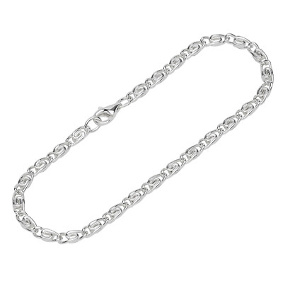 Armband 925 Sterling Silber 19cm S Panzerkette rund Herren Armbandkette massiv