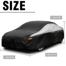 For Mercedes-benz Full Car Cover Uv Snow Dust Rain Resistant Protection Black