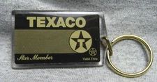 Vintage TEXACO STAR MEMBER Key Fob, Cheyenne, Wy. Return Address