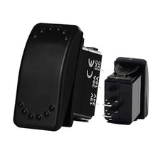 No Lights 2 Pin UTV Marine Rocker Switch SPST on Off 12V/24V Power 2Pin-on off