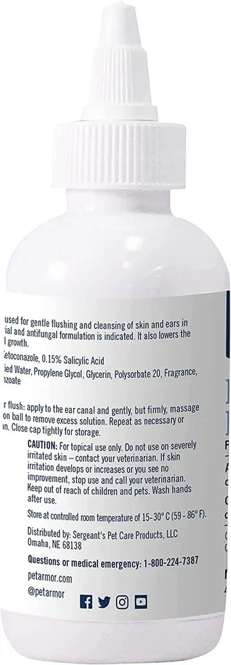 Ear Rinse for Dogs & Cats, 4 Oz, Cleans Dirt, Yeast, Wax, and Bacteria from Pet' - Image 3 of 3