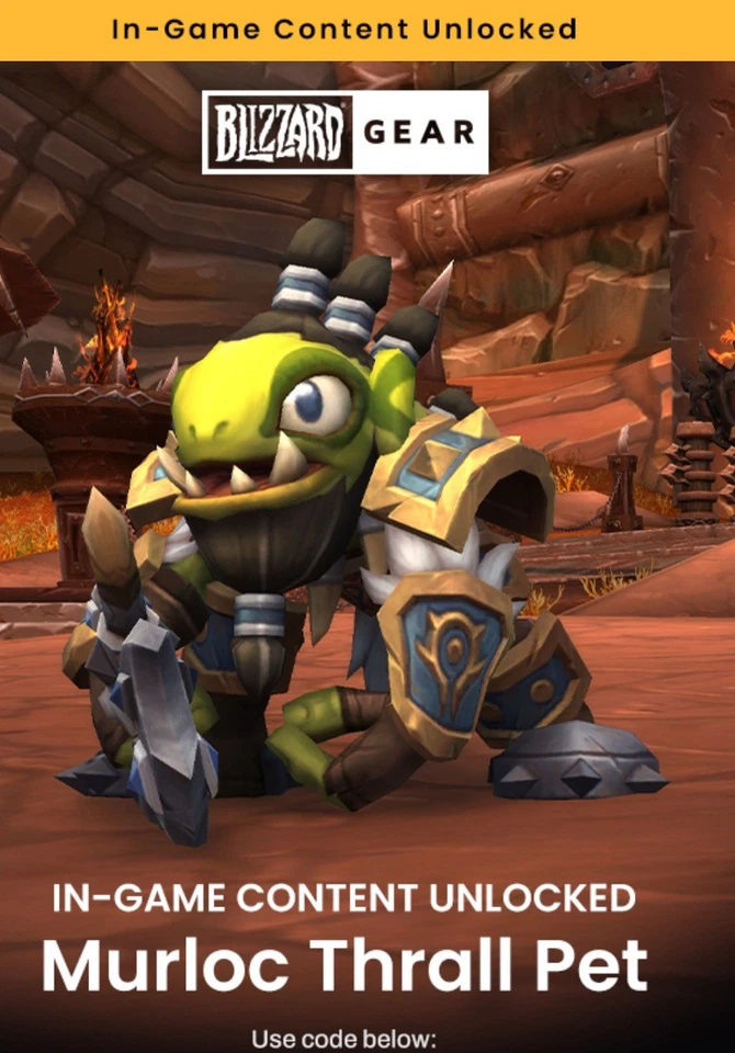 World of Warcraft Murloc Thrall Pet Code Blizzard Gear Store Exclusive No Plush