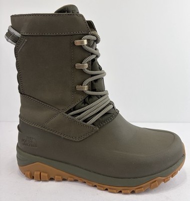The North Face Yukiona Mid Waterproof Leather Boots Green NF0A3K3B Womens 7 $159