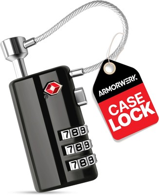 Professional Gun Case Lock   TSA Approved with 1 Pack, Black 