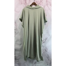 NRS Gown Robe Hooded Changing Poncho Micro Grid Fleece Camp Dress One Size Green