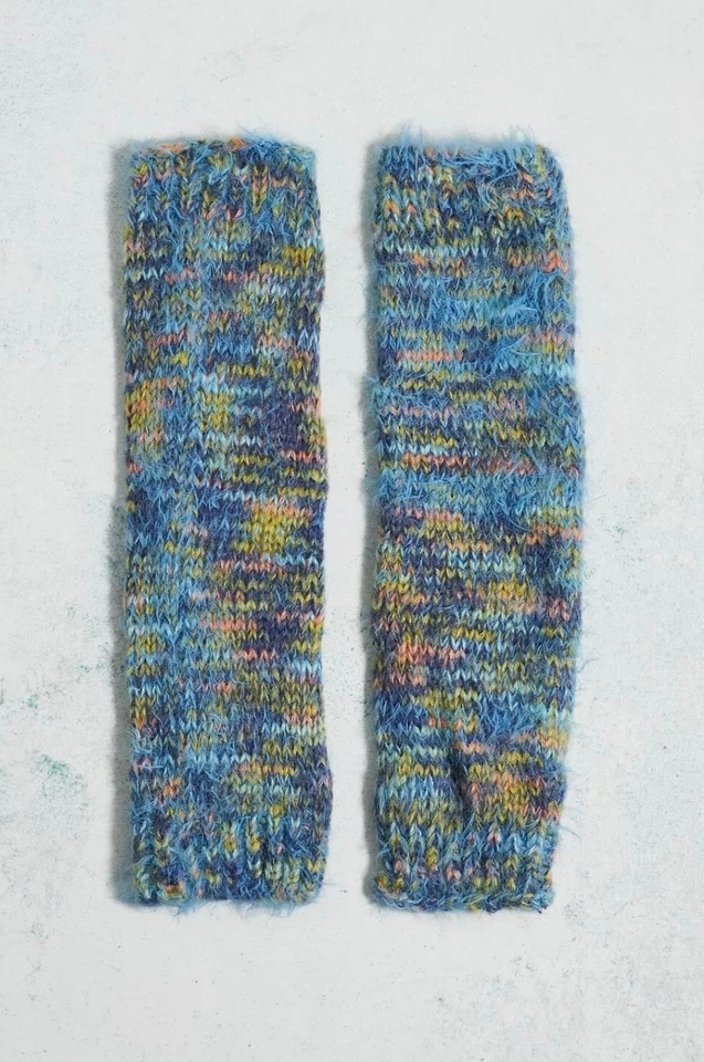 URBAN OUTFITTERS Calentadores de Piernas Out From Under Slouchy Space-Dye en Azul Nuevos con Etiquetas Foto 4 de 4