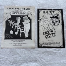 Vintage Roxy Theatre TN Posters 1970s Magic & Mabel Once in a Lifetime