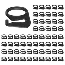 100 Pcs Bra Hooks for Straps, 6mm 9 Shaped Bra Hooks Replacement, Black