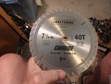 3G-NOS  CRAFTSMAN  saw blade - 7 1/4" 40T  smooth/cross cit # 932255
