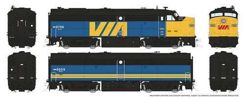 Rapido 21110 HO MLW FPA-2u - Juego FPB-2u - Estándar DC VIA Rail Canada 6759, 6859 | Zustand: New