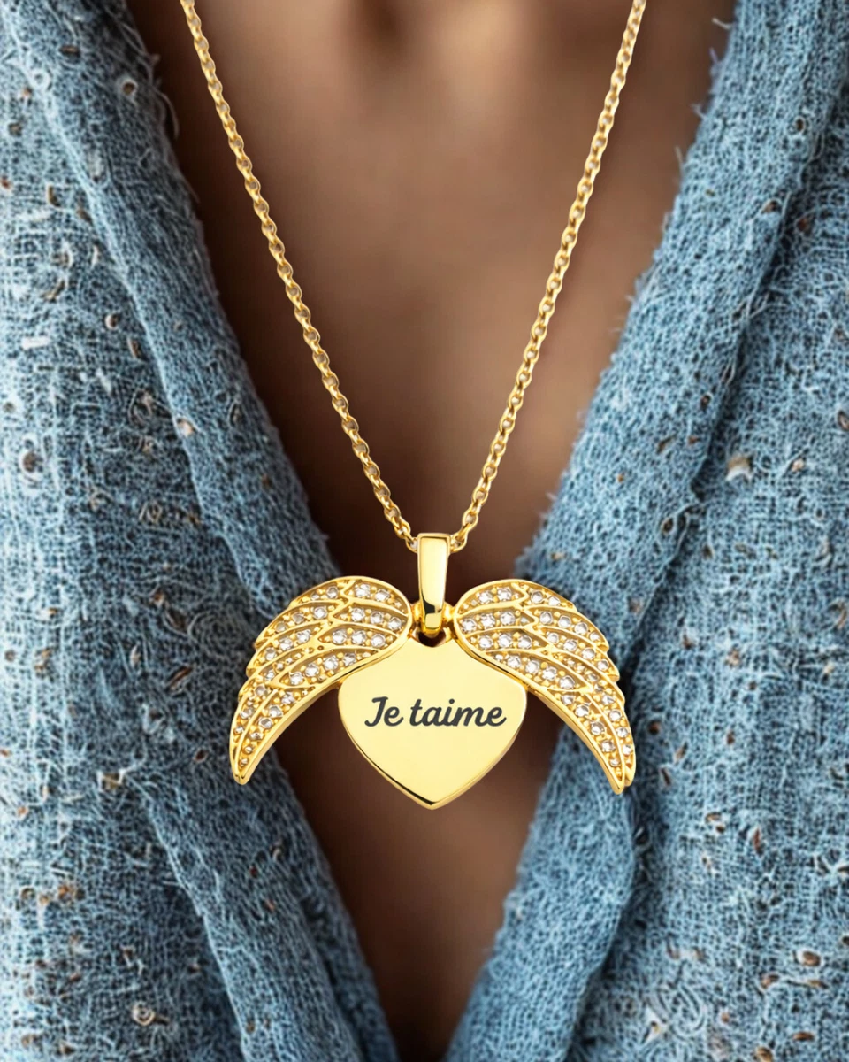 Chaine Avec Pendentif 'je T'aime' Plaqué Or - Modèle 108-6/A1-4, Occasion