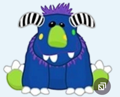 Webkinz Midnight Monster HM412 RARE seasonal halloween blue green Virtual code