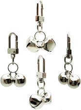 FAMOORE 4 PCS Pet Small Bells for Collar, Pet Ornament, Bell Training Pendants J