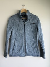 The North Face Womens Medium Full Zip Sweater Fleece Jacket Blue Gray Outdoor