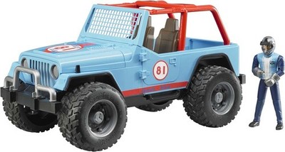 BRUDER - JEEP Cross Country blau mit Fahrer Maßstab: 1/16 - 1/16 - BRU2541