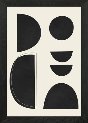Abstrakter geometrischer Kunstdruck gerahmt Wandbild Poster Leinwanddruck Bild