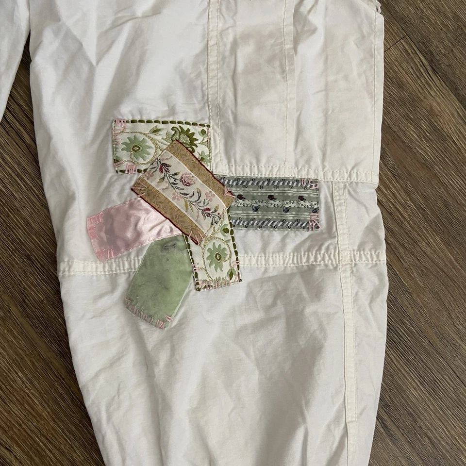 Miss Me Cargo Wide Leg Loose Baggy White Y2K Utility Military Pants Size Large L - Image 2 of 4