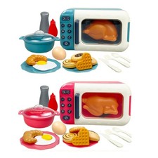 17x Kids Pretend Play Microwave Toys Kitchen Accessories Realistic Funny Role