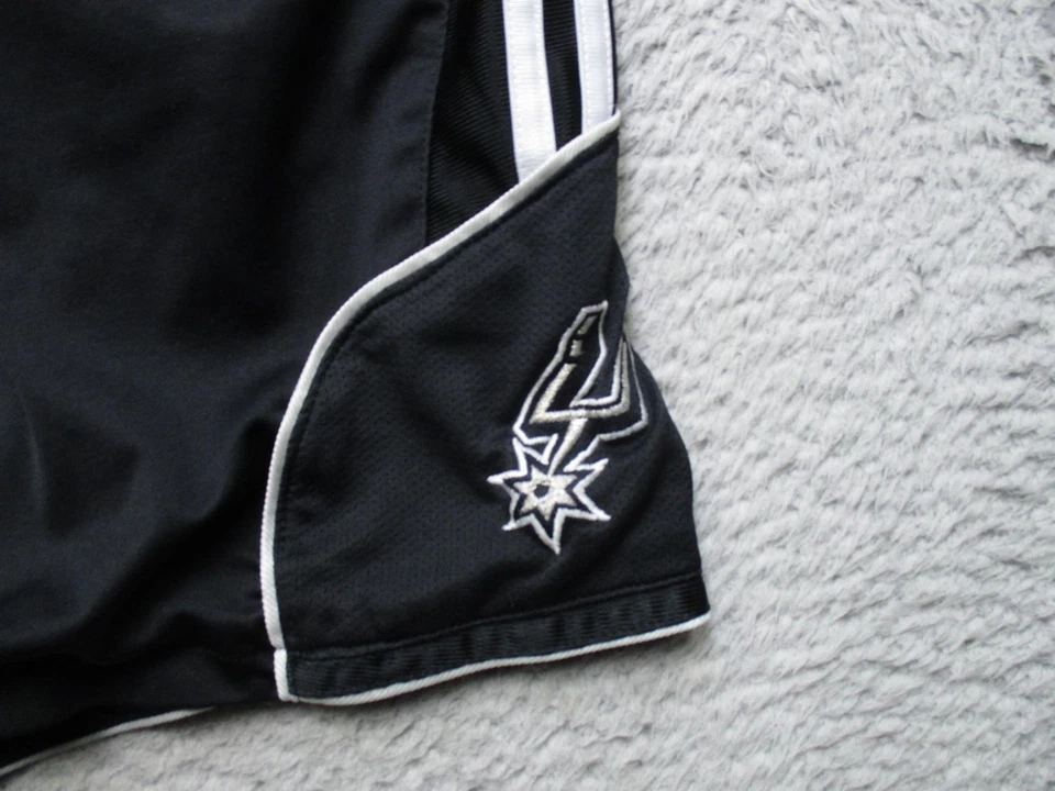 San Antonio Spurs Shorts Mens Black NBA Basketball Adidas Performance Practice - Image 2 of 4