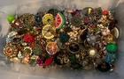 Broken Costume Jewelry Unmatched Earrings Vintage 2lb 6oz Crafts  (2 Bags)