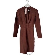 House of CB London Comelle Brown Playsuit Size S Rayon Blend