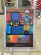 2023 Panini Legacy Quentin Johnston Futures Dual Patch Auto RC Ruby /50 Chargers