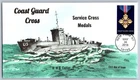2016 Collins Hand Painted Service Cross Medals Coast Guard Cross FDC