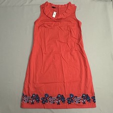 Talbots Dress Women 10 Embroidered Cotton Cor...
