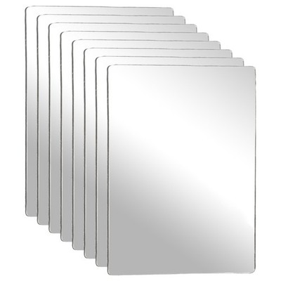 8Pcs Acrylic Mirror Sheet, 3.1x2.4'' Rectangle Self Adhesive Mirror