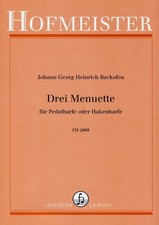 Backofen, Johann Georg Heinrich - 3 Menuette für Pedalharfe - oder Hakenharfe