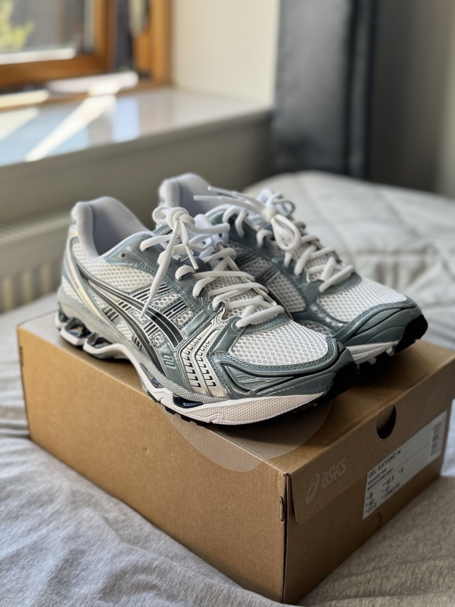 ASICS Gel Kayano 14 White Fjord Grey Mens UK UK