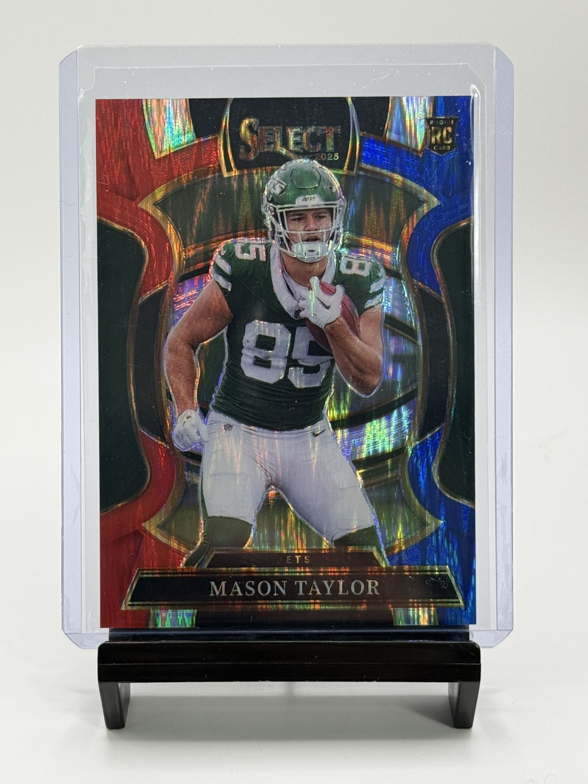 2025 Panini Select - Concourse Mason Taylor #76 Red & Blue Shock Prizm (RC)