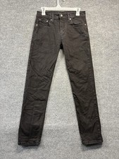 Levis 502 Jeans Men 29x32 Black Tapered Fit Denim Pants
