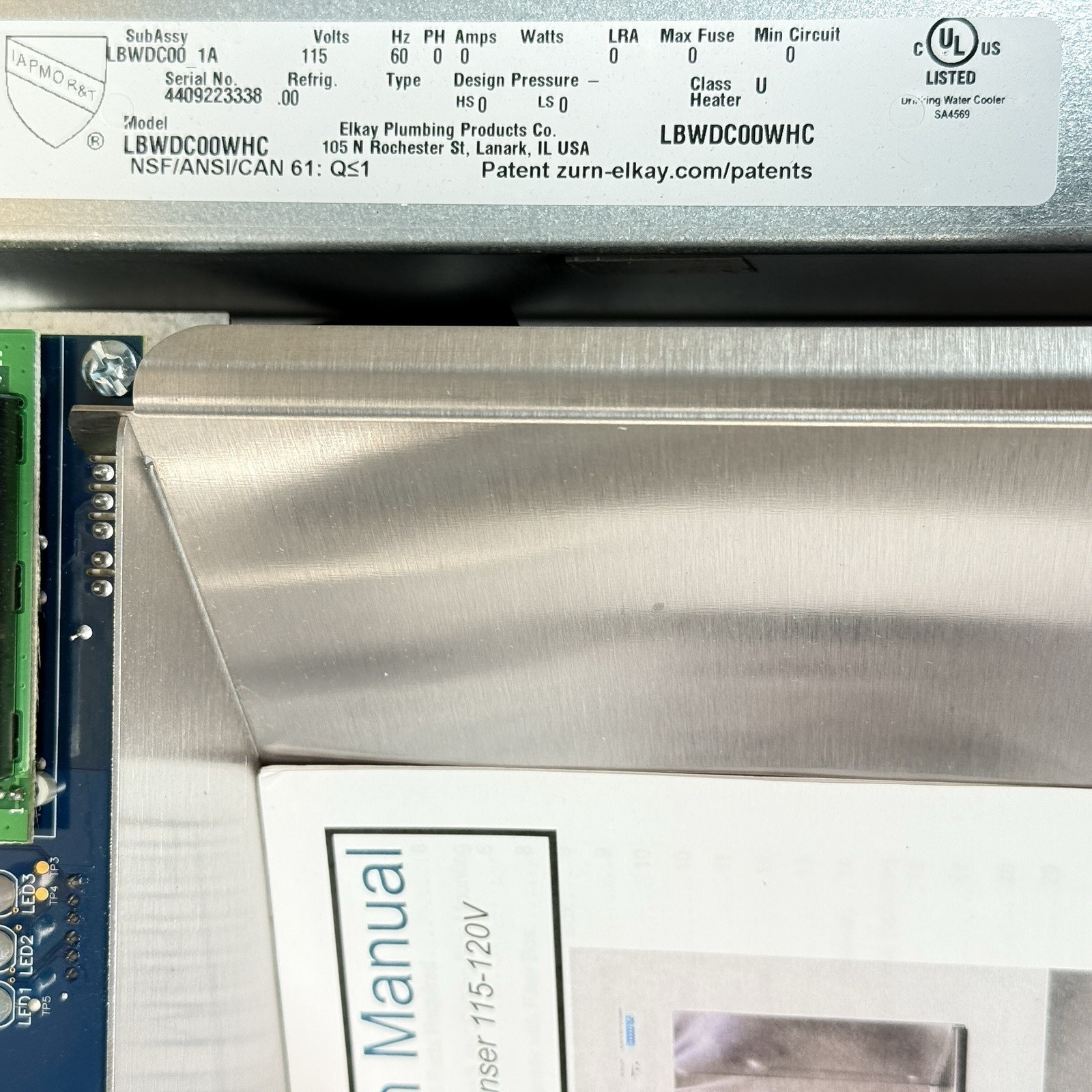 Elkay LBWDC00C Liv Pro Recessed Non-Refrigerated Bottle Filling Station, Aspen