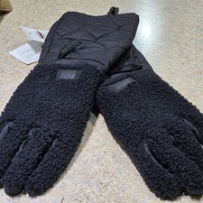 NEW WOMENS S/M BLACK UGG ALL WEATHER AW UGGFLUFF MODULAR GLOVES 101228 98