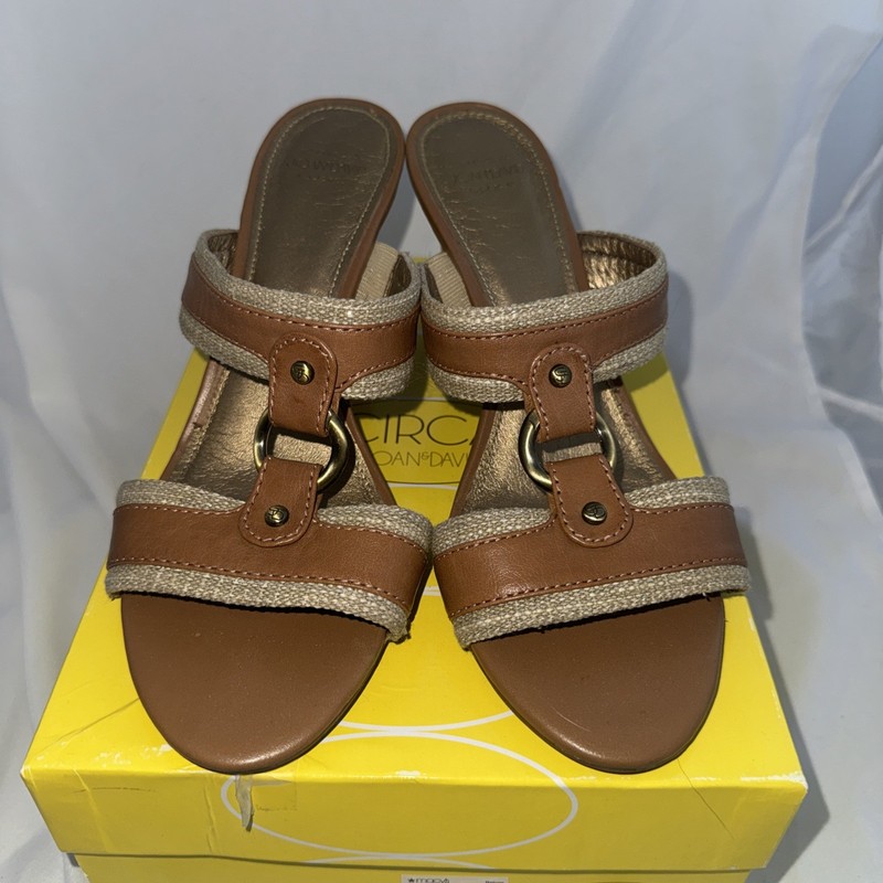 Circa Joan David Brown High Heels Pumps Sandals Slip-On Shoes Size 8M