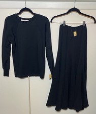 Vintage 1980S Norma Kamali Jersey Sweat Shirt And Skirt Set Deadstock With Tags