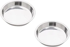 Norpro 9-Inch Stainless Steel Cake Pan, Round (2 Pack) Silver 