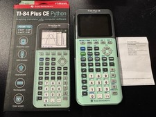 Texas Instruments TI-84 Plus CE Mint Green W/ Cover - Tested Works