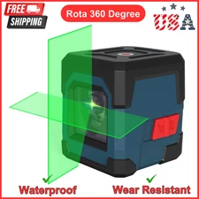 Laser Level Cross Line W/ Self-Leveling Vertical & Horizontal 360 Degree Green