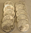 2008 AMERICAN SILVER EAGLE $1 ONE DOLLAR COIN 10-PC LOT UNCIRCULATED