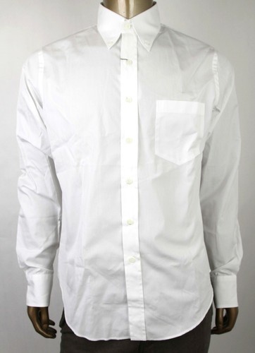 Prada para hombre Camisa de vestir de botones de algodón blanco con  bolsillo frontal 39/15.5 UCN147 | eBay