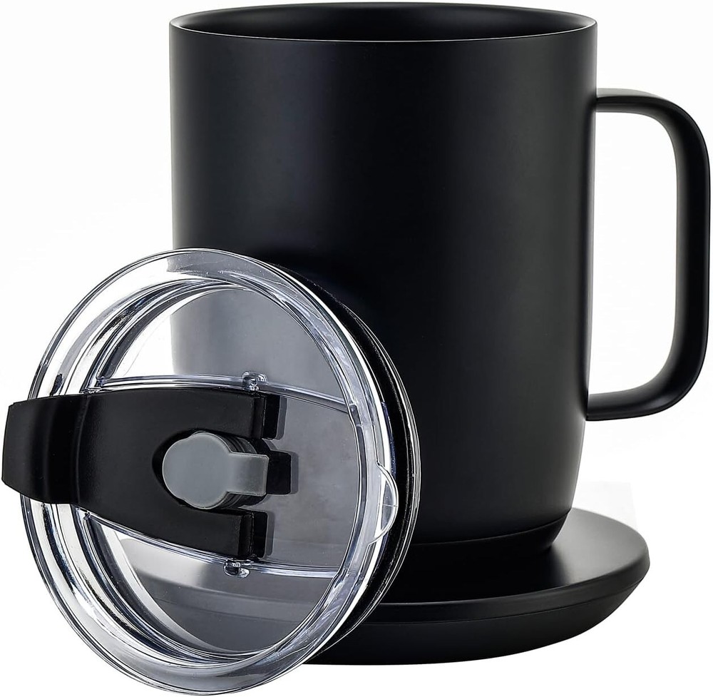 1-Pack Black 14oz Coffee Mug Lid Replacement with Temperature Control
