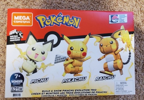 mega construx pikachu evolution trio