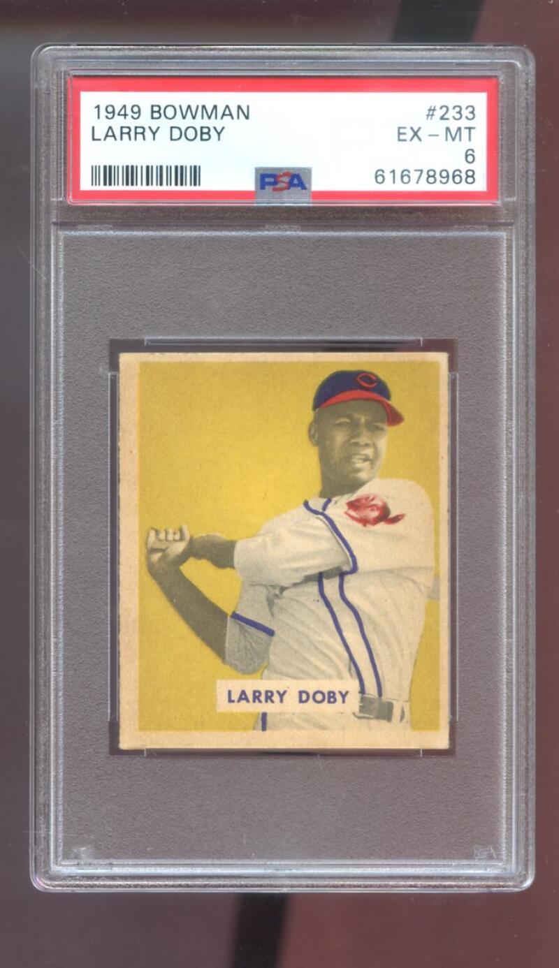 1949 Bowman #233 Larry Doby ROOKIE RC PSA 6 Graded Baseball Card MLB Indians